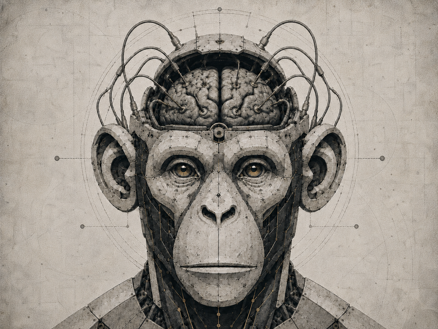 Android chimpanzee portrait