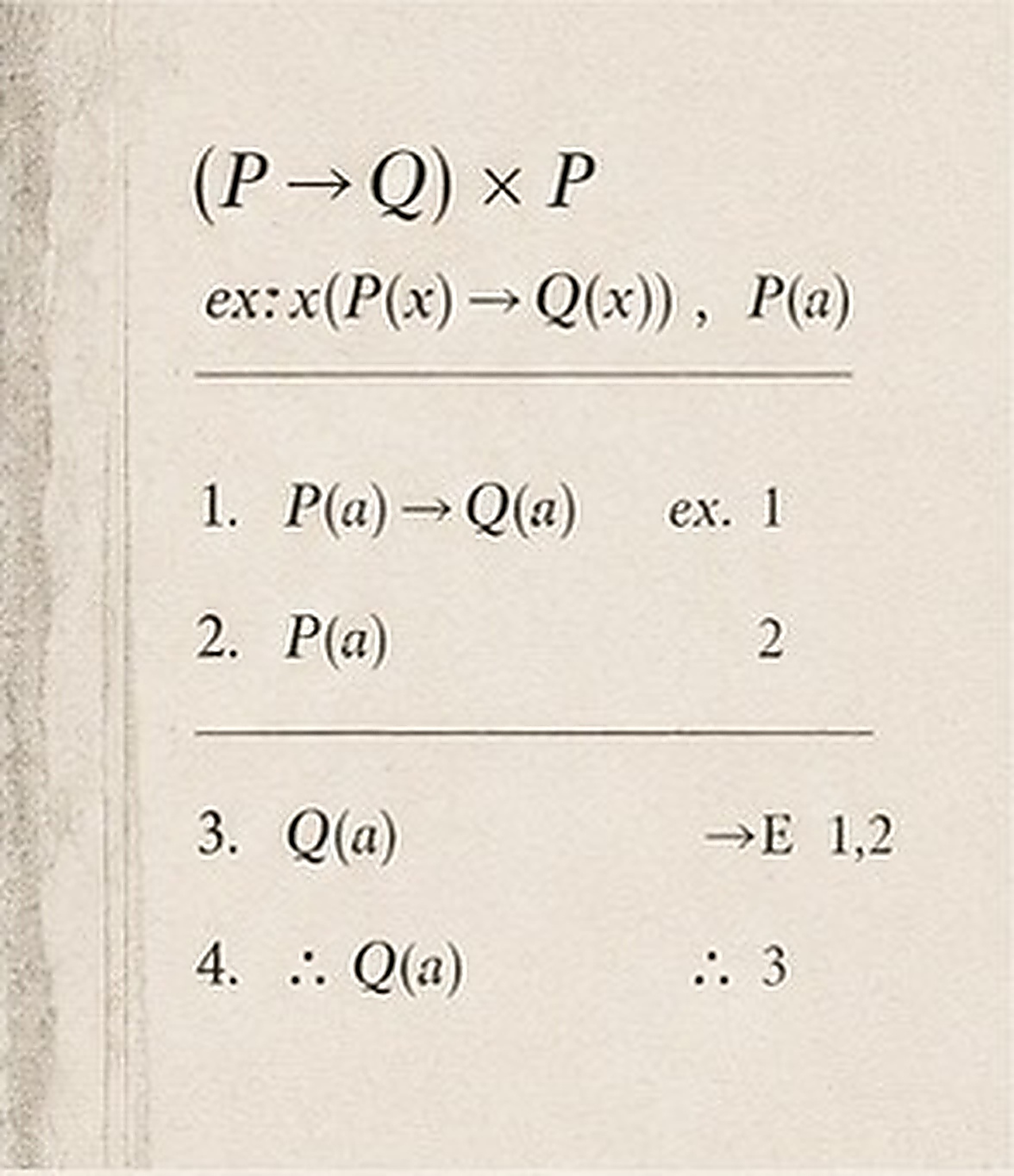 Formal logical derivation