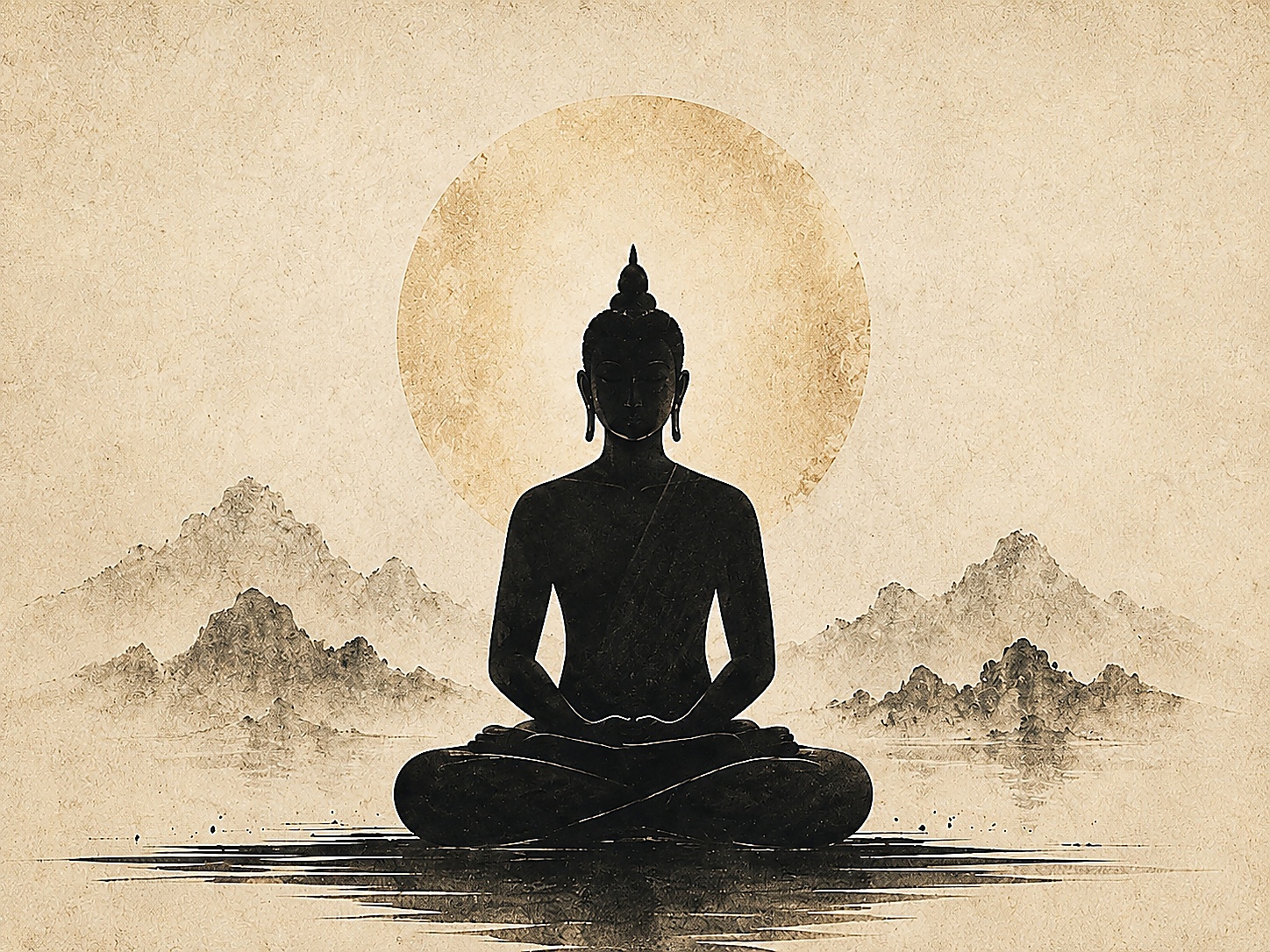 Meditating figure